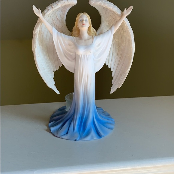 HALO WINGED CELEBRATION ANGEL with VOTIVE CANDLE HOLDER - Picture 1 of 6
